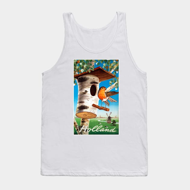 Vintage Travel Poster  The Netherlands Holland Tank Top by vintagetreasure